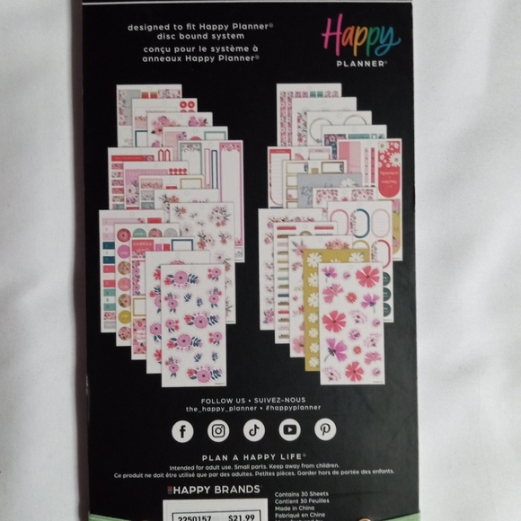 MOM'S FRESH BOUQUET Value Pack Stickers - 617 Pieces NEW! Happy Planner - Picture 2 of 3